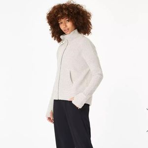 Sweaty Betty Restful Boucle Zip Through Sweater